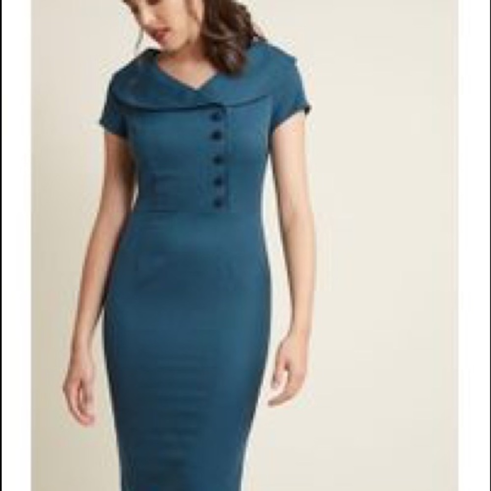 VooDoo Vixen Radiantly Retro Midi Sheath Dress